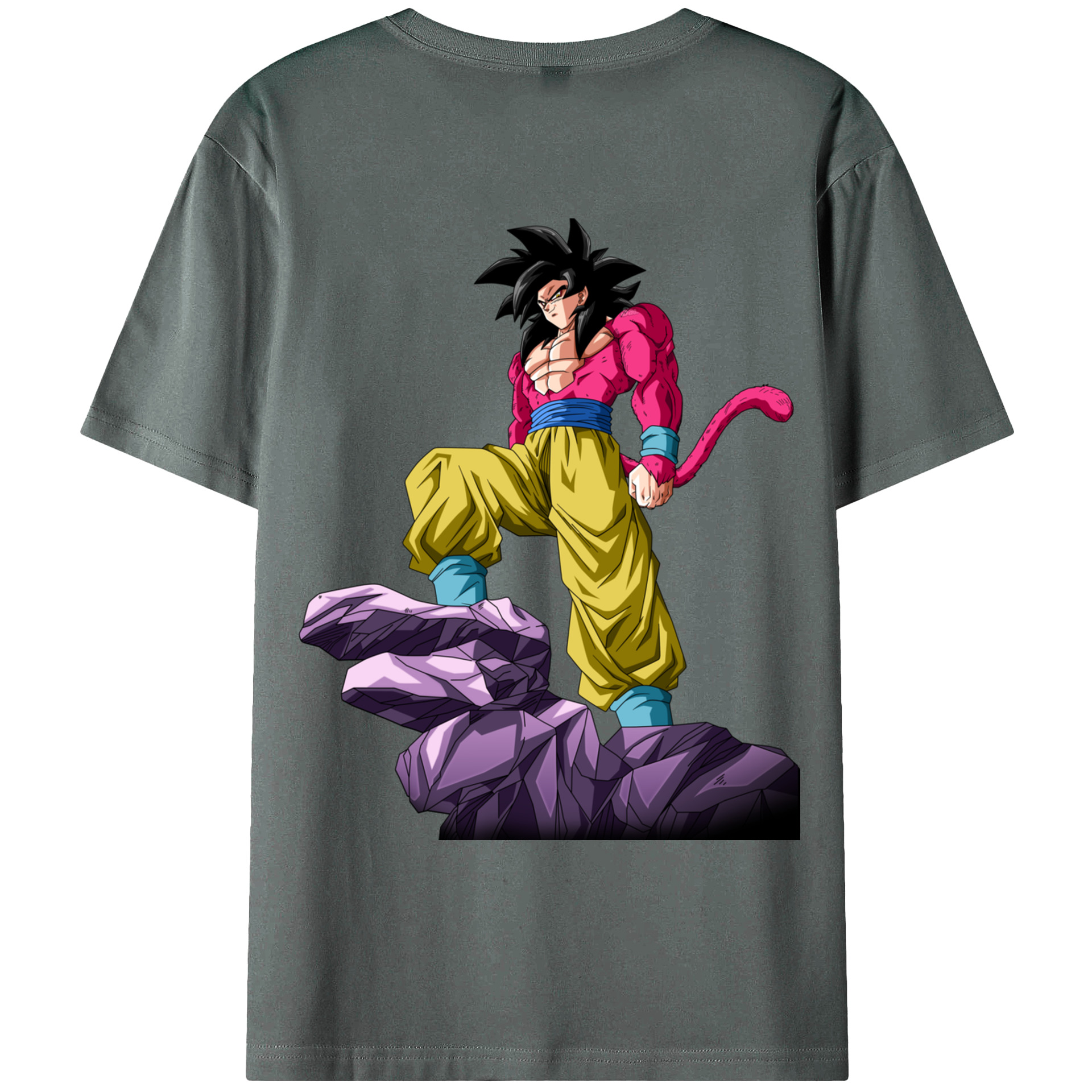 （画像用） ドラゴンボール 孫悟空（そん ごくう）Son Goku カカロット DRAGON BALL Kakarotto 綿100％ メンズ半袖Tシャツ（バックプリント） 通気性